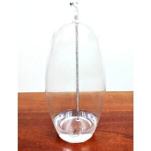 Flawless Stunning Firelight Art Glass Handblown Oil Candle Lamp Pod Table Light